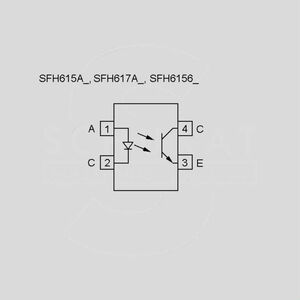 SFH615A-1 Optoc. 5,3kV 70V 50mA 40..80% DIP4 Circuit Diagram
