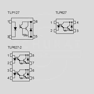 TLP127 Optoc.-Darl 2,5kV 300V 150mA &gt;1000% MFP4 Circuit Diagrams