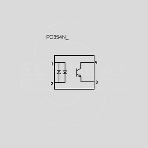 PC814XJ0000F Optoc.-AC 5kV 80V 50mA &gt;20% DIP4 Circuit Diagram