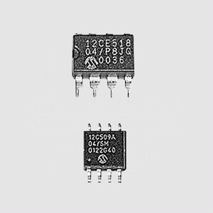 PIC12F510-I/P 1Kx12 Flash 6I/O 8MHz DIP8