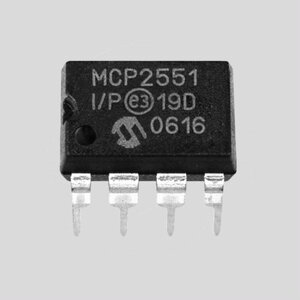 MCP2551-I/P CAN Transc. HS 5V 1MBit/s DIP8