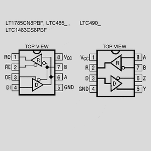 LT1785CN8PBF RS485/422 Transc. 60V Fault-Prot DIP8 Circuit Diagrams