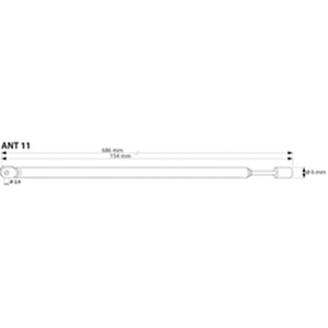 N-ANT 11 Teleskop antenne Ø6mm, 154/686mm