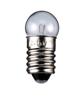 W9321 E10-Kuglelampe 2,5V 200mA 0,5W Ø=11,5x24mm.