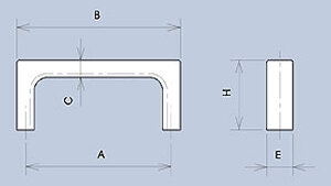 MENTOR 250.1003 Plastikhåndtag MENTOR, 101,5mm, SORT