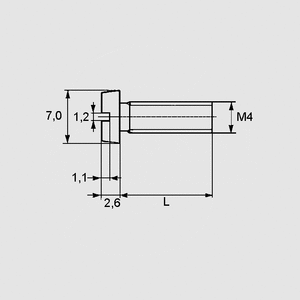 SZKM4X12 Ligekærv skruer M4x12 100 stk. SZKM4X_