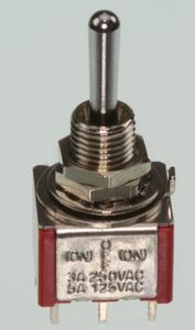 MS-529 Toggle Switch 2-pol Moment (ON)-OFF-(ON)