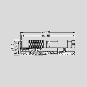 BIN99-0414-00-05 M9 Female Cable Connector 5-Pole Solder Ter BIN99-0406-0003, -0414-0005