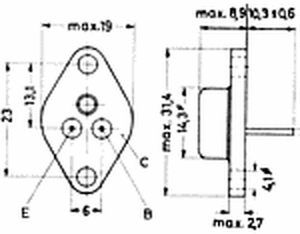 OC30 PNP 32V 1,4A Germanium Transistor TO-66