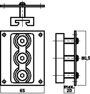 FLS-330 Monteringsplade Tegning