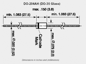 BA244 Si-Diode 35V 100mA DO-35