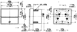 KM-48/S-METER Analogt panelinstrument