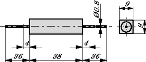 9W-0R22 Modstand 0,22Ω 9 W ±10 %, KKA 9 0R22