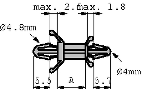 CS-1625 Printkortholder 25,4mm. Pk=100stk.