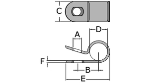 RND 475-00444 Kabelklemme 25.4 mm Pk=100stk.