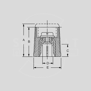 RITEL-2610403 Knap 10/4mm SORT MAT DKG10_, DKG15_