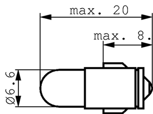 BA7S-14/100 Signal-glødepære BA7s 14 VAC/DC 100 mA, 7120 00 014 100