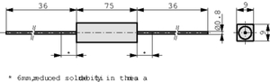 17W-100R-AX Modstand 100 Ω 17 W ±10 %, KH218-8 10B 100R