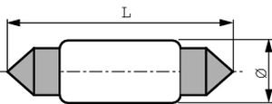 19011103 Sofitte 24 VAC/DC 5W Ø=11x39mm.