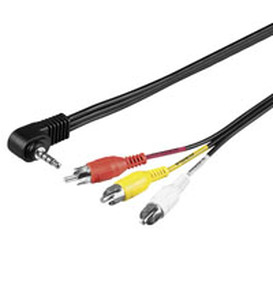 Cable Rca Audio Y Video Adaptador Av 3 A 1 3.5mm A Rca 1.20m