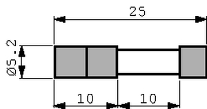 24112000021 Sikring 5 x 25 mm 2 A Middeltræg