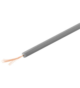 W55037 Wire LIY-V, 0.14mm², grå, (Tyk isolering) 10m