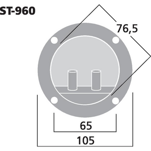 ST-960 Højttalerterminal Ø=105 mm.