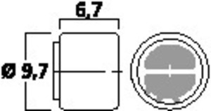 MCE-400 Elektretmikrofon Ø9,7x6,7mm Drawing 1024