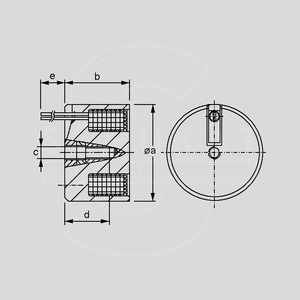 ITS-PE7045-12 Permanent Solen. Holding Magnet 7045 12V Dimensions