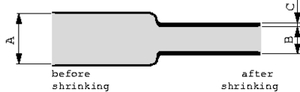 CHT27,0X0,1 Shrink Tubing 2:1 17mm 1m BLÅ
