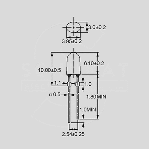 EL3474AN/GADB-AMN LED Diffus Green 2880-4970mcd 110/50&deg; 4x3mm. EL3474AN_