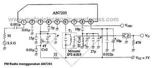 AN7205 V(cc): 7V 13mA 100mW FM front-end  PIN-9