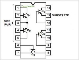 CA3146E High-Voltage Transistor Array DIP-14