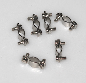 381100 Cable Clips, METAL, dobbelt, 13mm.