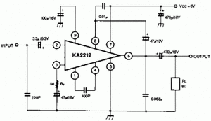 KA2212 0.5W Audio Power Amplifier SIP-9