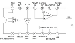 KA2213 One-chip Tape Recorder System DIP-16