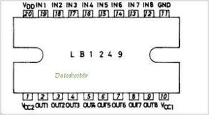 LB1249 8-Unit, High-Current, Low-Saturation DriverDIP-20P