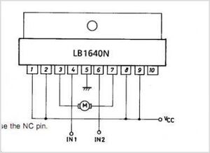 LB1640 Forward/Reverse Motor Driver with Brake driver +-0,5A SIP-10