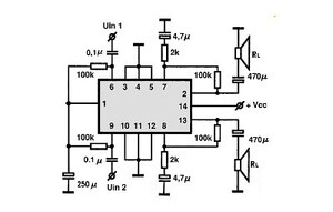 LM378N Dual-Channel Audio Power-Output Amp DIP-14