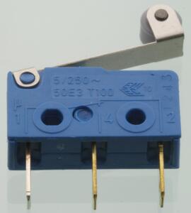 1050.6702 Microswitch, 20x10x6,4mm, MED RULLE