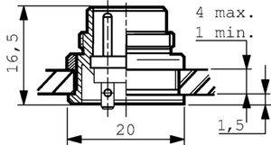 C091 31C004 1002 AMPHENOL - PLUG BACK PANEL MOUNT C091D 4WAY