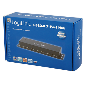 UA0148 USB 2.0 Hub, 7-Port, Metal LogiLink®