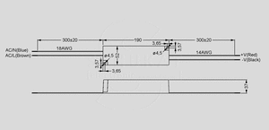 LPV-100-12 LED Driver IP67 102W 12V/8,5A CV Dimensions