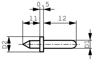 RTM1,3/5/8 Printsøm, rund, 1,3x13mm, sølv