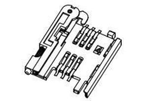 91228-0001 SIMKORT Fatning 6P SMT w/ejector