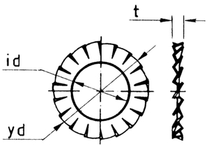 SKM2,5UZ Lock Washer M2,5 100 stk.