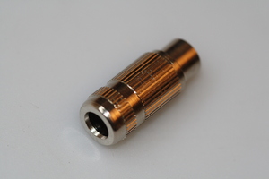 T-702 Phono HUN for kabel Ø=6mm. Chrom Metal