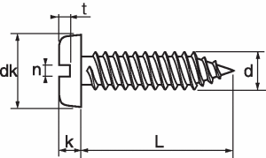 SB814222-LIGEKÆRV Tapping Screws 4,2x22 100 stk. Lige Kærv