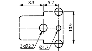 172-1-6 Phonobøsning for printmontage Sort Diagram