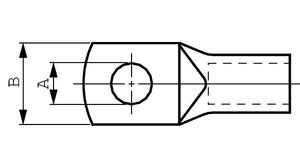 16X8 KU-L Preskabelsko 16 mm², hul: Ø=8,5mm.
